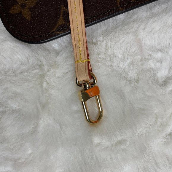 Louis Vuitton NWT New Neverfull Wristlet Clutch Brown Monogram Canvas LV - Picture 6 of 11
